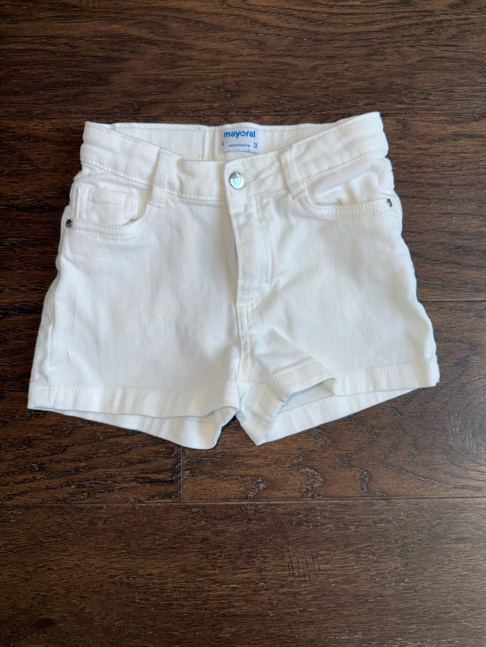Mayoral White Toddler Cotton Shorts